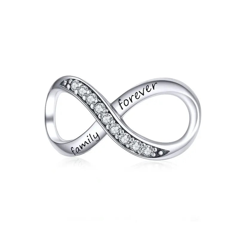 BAMOER Silver Charm Collection 925 Sterling Silver Dazzling CZ Beads fit Bracelets & Bangles Jewelry