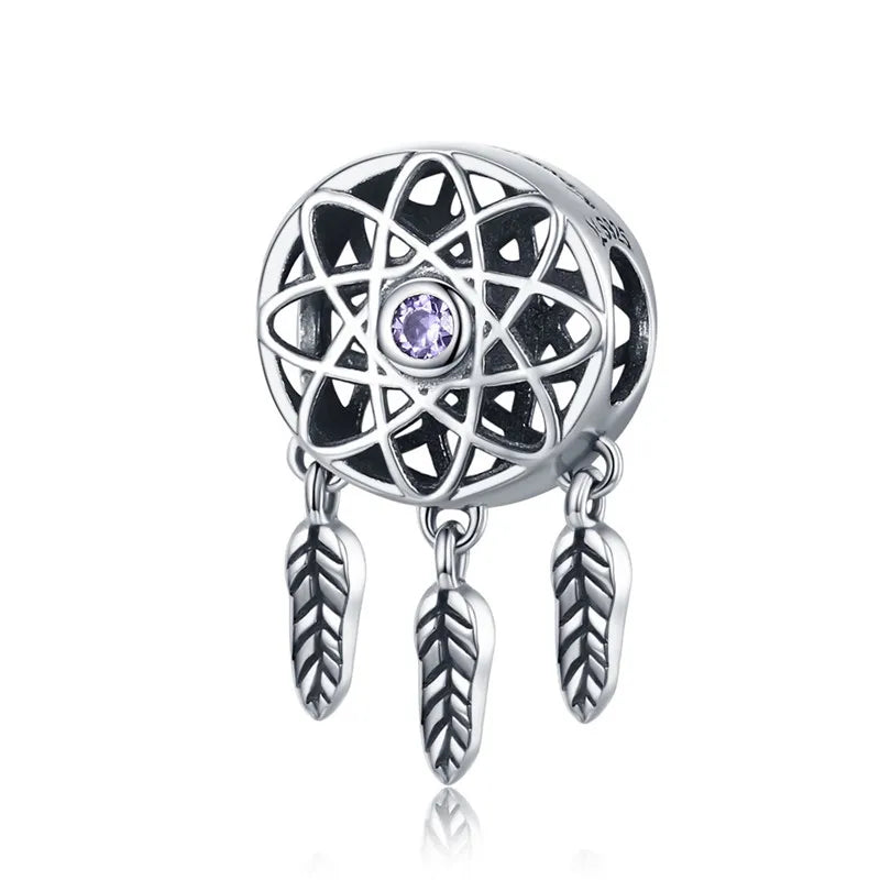 BAMOER Silver Charm Collection 925 Sterling Silver Dazzling CZ Beads fit Bracelets & Bangles Jewelry