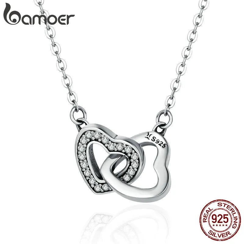 true silver heart necklace