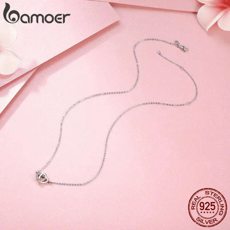 true silver heart necklace