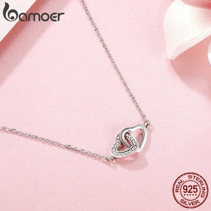true silver heart necklace